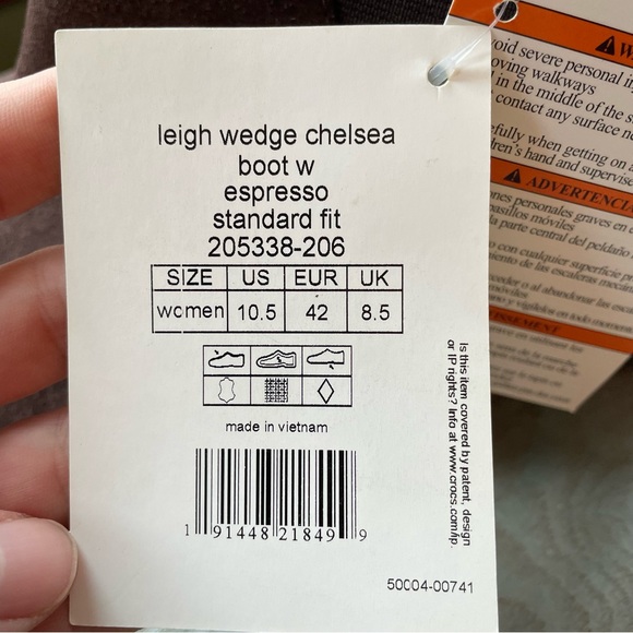 NWT Crocs Leigh wedge Chelsea boot | size 10.5 - Picture 3 of 5